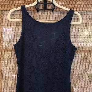 Navy blue lace dress